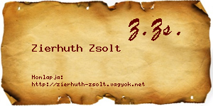 Zierhuth Zsolt névjegykártya